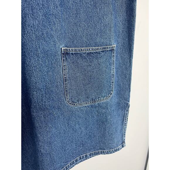 Vintage Sydni Jordan Sleeveless Blue Denim Dress with Pockets - Picture 2 of 7